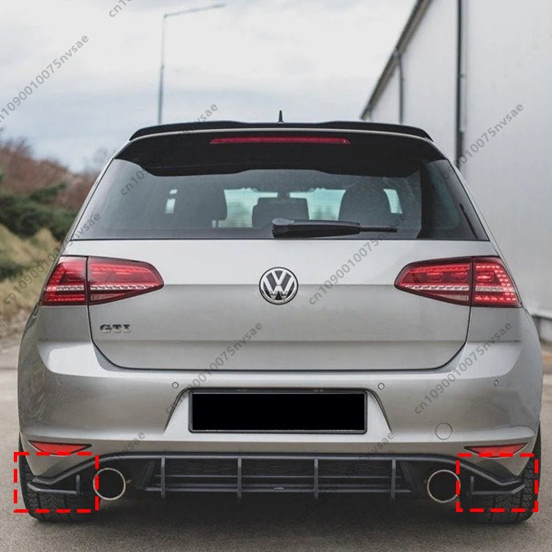 Maxton Style V2 Rear Bumper Lip Diffuser Splitters Gloss Black Body Kit for Volkswagen Golf 7 MK7 GTI 2014-2017 - PrimeNest