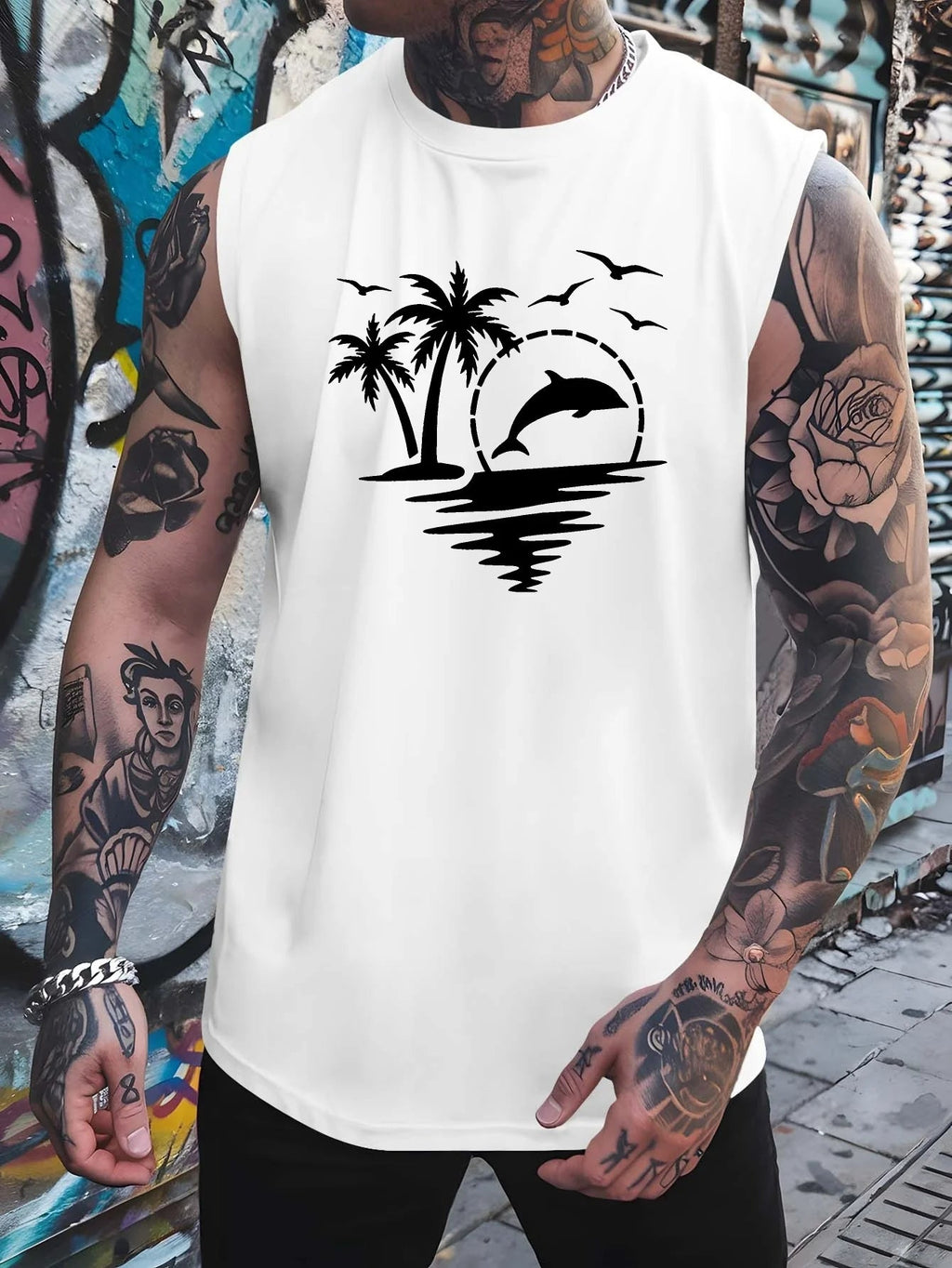 Men's large-sized loose-fitting sports vest, summer breathable and quick-drying basketball fitness sleeveless T-shirt - PrimeNest