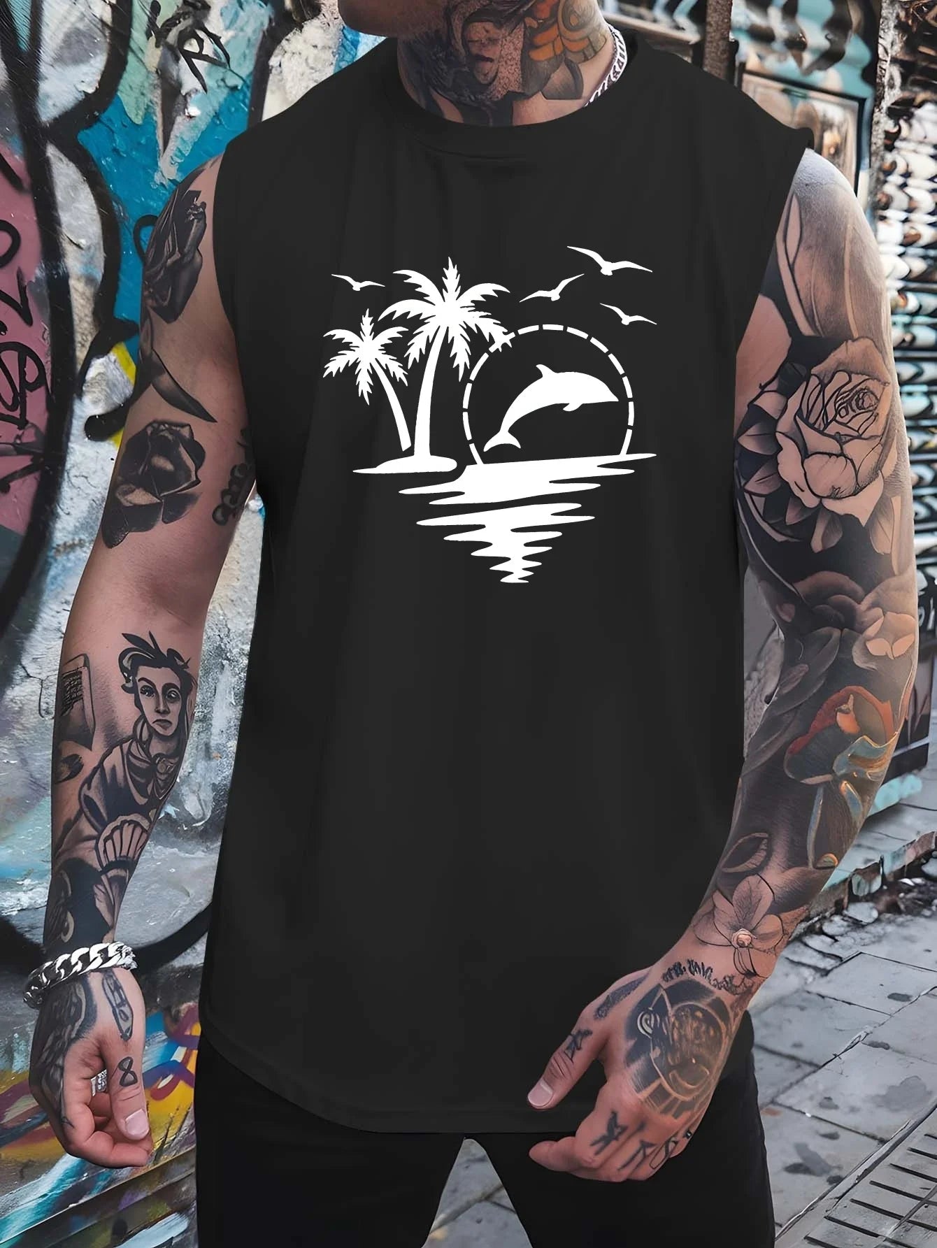 Men's large-sized loose-fitting sports vest, summer breathable and quick-drying basketball fitness sleeveless T-shirt - PrimeNest