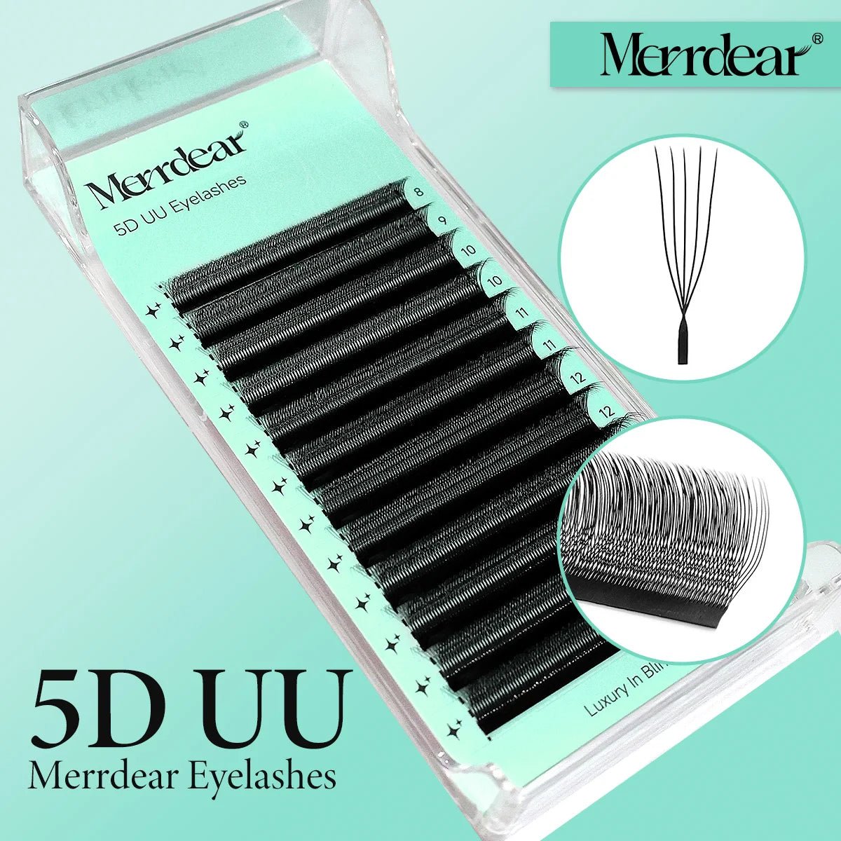 Merrdear 3D/4D/5D/6D U Eyelashes 8-15mm Mixed Length U Design Without Scattering Roots Extensiones De Pestanas for Beauty Makeup - PrimeNest