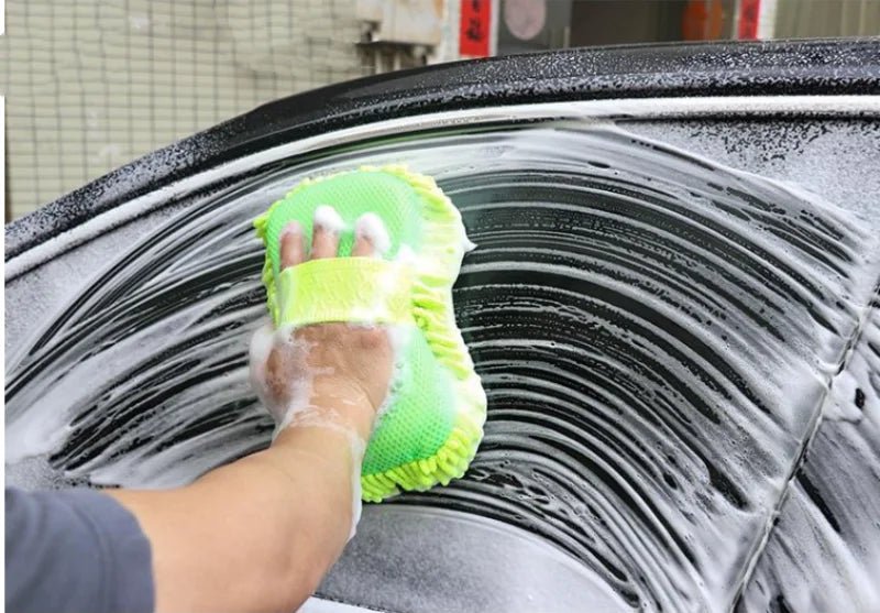 Microfiber Car Washer Sponge Cleaning Car Care Detailing Brushes Washing Towel Auto Gloves Styling Accessories - PrimeNest