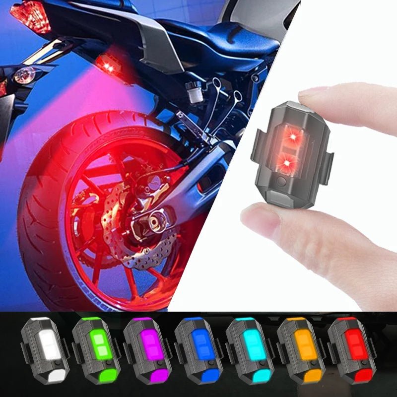 Motorcycle Light Drone Strobe Light 7 Color Mini USB LED Anti-Collision Bike Aircraft Night Flying Flashing Warning Signal Light - PrimeNest