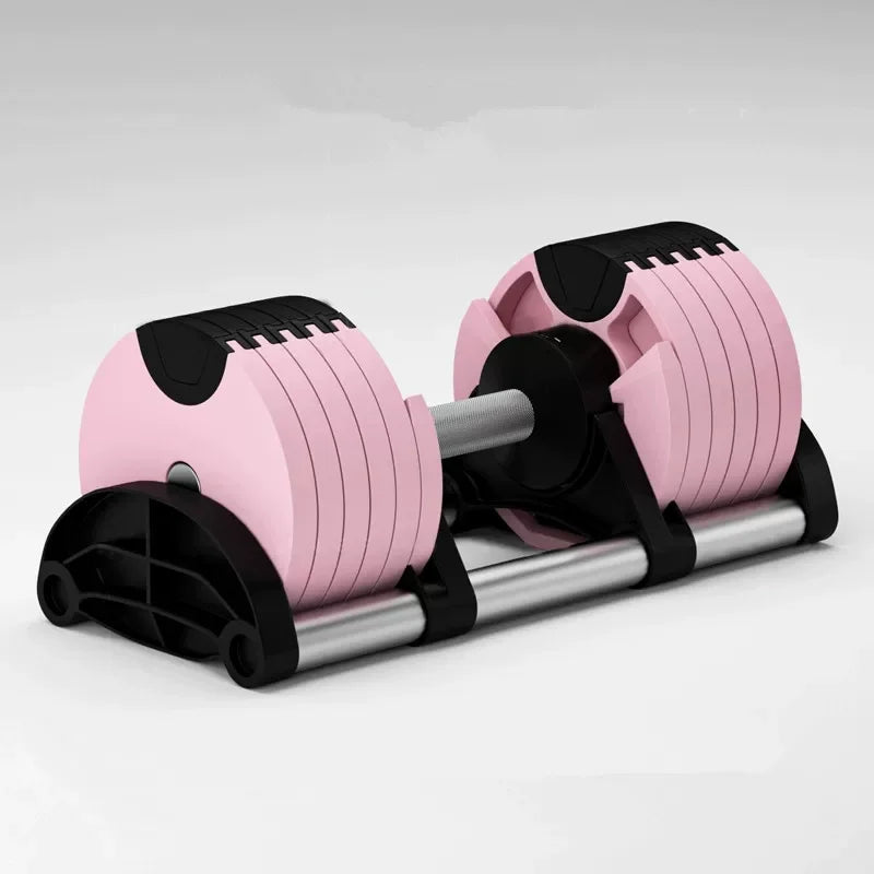 Multi-Color Adjustable Dumbbell Set, 2KG(5LB) or 4KG(9LB) Increment, Up to 50KG(110LB), Fast Adjustable Dumbbells for Home Gym - PrimeNest