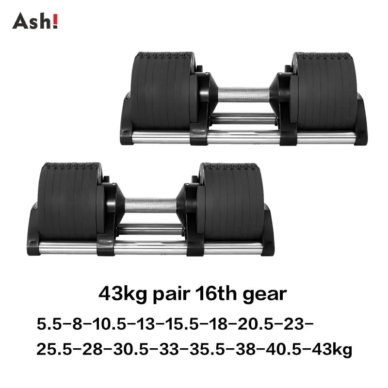 Multi-Color Adjustable Dumbbell Set, 2KG(5LB) or 4KG(9LB) Increment, Up to 50KG(110LB), Fast Adjustable Dumbbells for Home Gym - PrimeNest