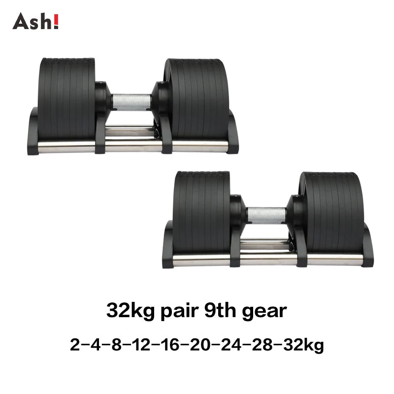 Multi-Color Adjustable Dumbbell Set, 2KG(5LB) or 4KG(9LB) Increment, Up to 50KG(110LB), Fast Adjustable Dumbbells for Home Gym - PrimeNest