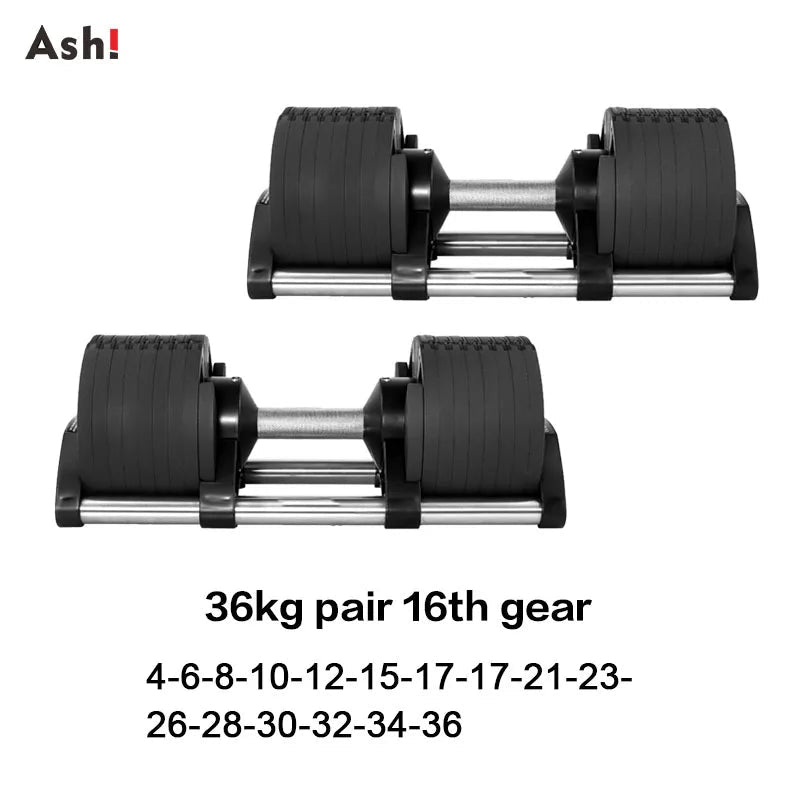Multi-Color Adjustable Dumbbell Set, 2KG(5LB) or 4KG(9LB) Increment, Up to 50KG(110LB), Fast Adjustable Dumbbells for Home Gym - PrimeNest