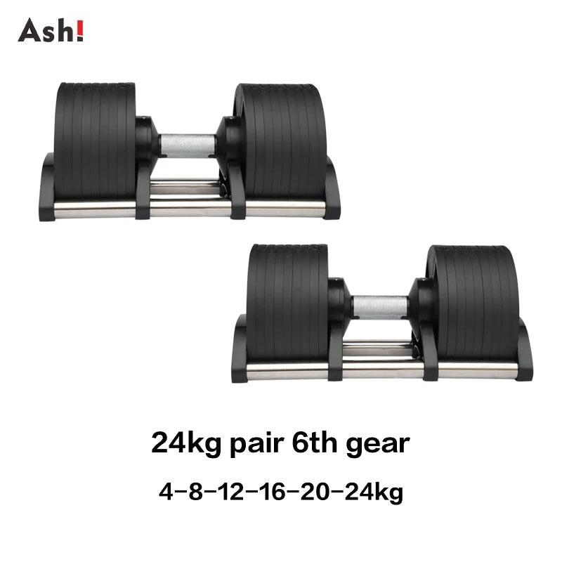 Multi-Color Adjustable Dumbbell Set, 2KG(5LB) or 4KG(9LB) Increment, Up to 50KG(110LB), Fast Adjustable Dumbbells for Home Gym - PrimeNest