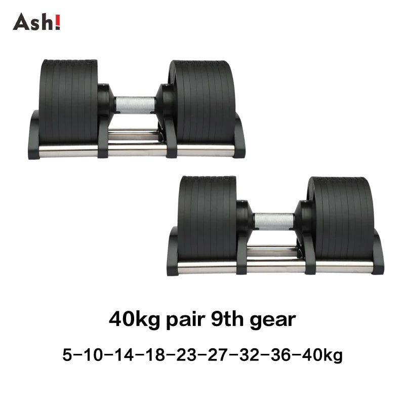 Multi-Color Adjustable Dumbbell Set, 2KG(5LB) or 4KG(9LB) Increment, Up to 50KG(110LB), Fast Adjustable Dumbbells for Home Gym - PrimeNest