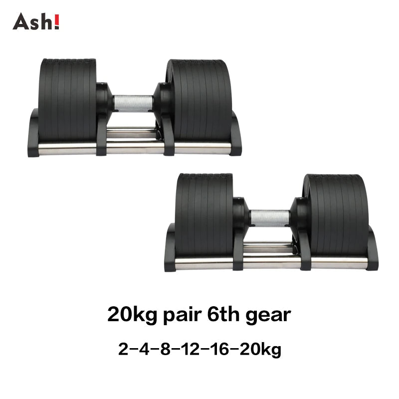 Multi-Color Adjustable Dumbbell Set, 2KG(5LB) or 4KG(9LB) Increment, Up to 50KG(110LB), Fast Adjustable Dumbbells for Home Gym - PrimeNest