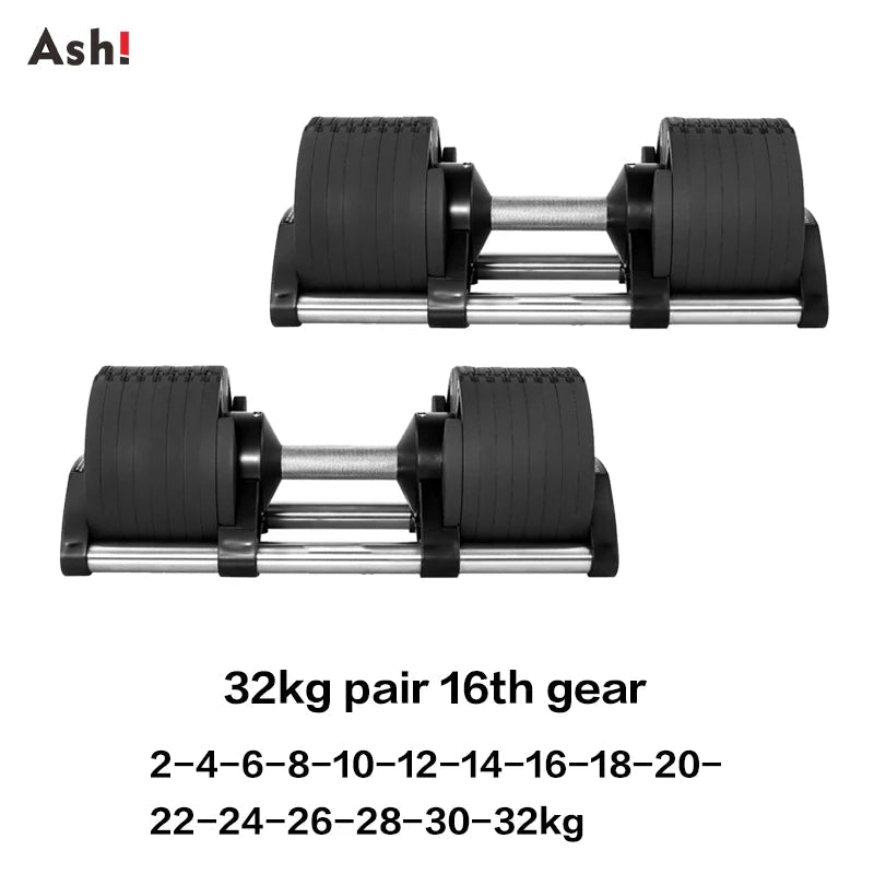 Multi-Color Adjustable Dumbbell Set, 2KG(5LB) or 4KG(9LB) Increment, Up to 50KG(110LB), Fast Adjustable Dumbbells for Home Gym - PrimeNest