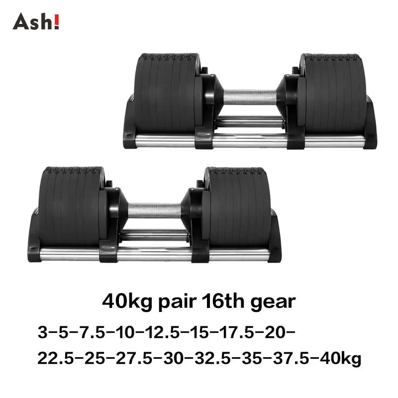 Multi-Color Adjustable Dumbbell Set, 2KG(5LB) or 4KG(9LB) Increment, Up to 50KG(110LB), Fast Adjustable Dumbbells for Home Gym - PrimeNest