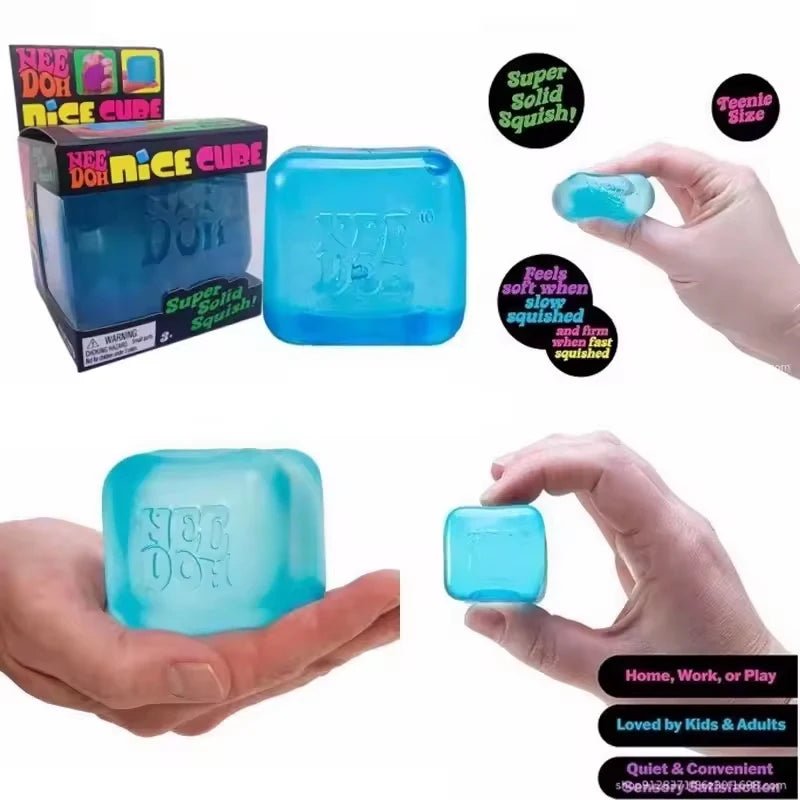 Needoh Nice Cube Sensory Stress Reliever Fidget Tool For Anxiety & Focus Desk Sensory Cube For Adults & Kids Birthday Gift - PrimeNest