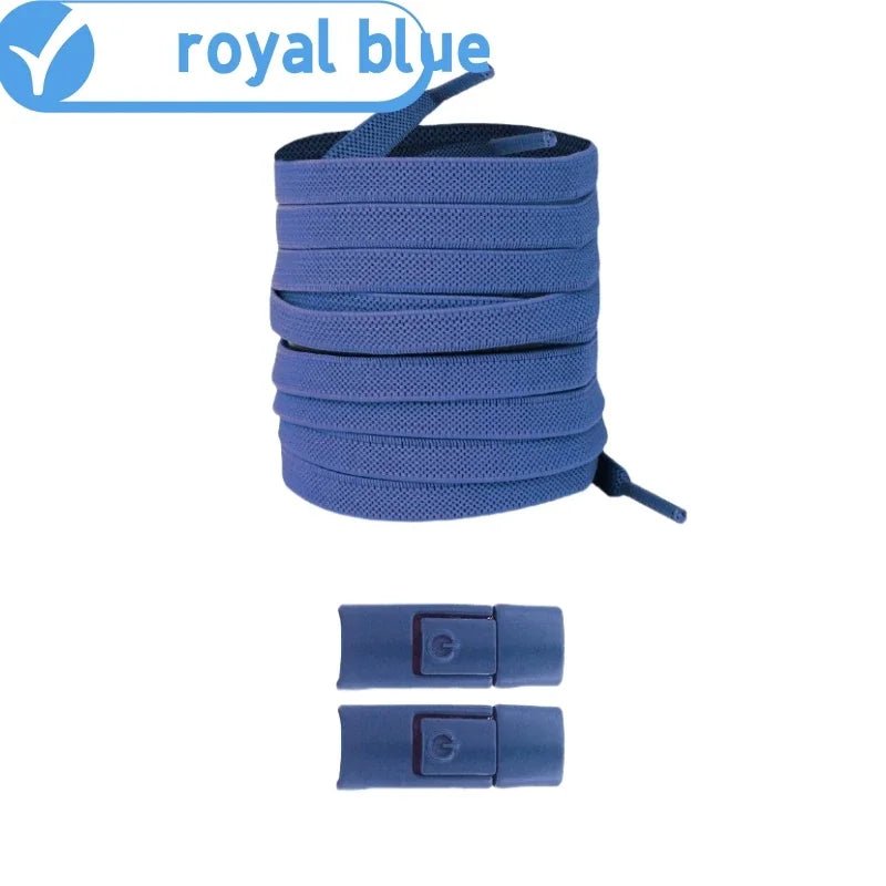 New Without Ties Elastic Laces No Tie Shoe Laces Press Lock Shoelaces Sneaker Kids Adult 8MM Widened Flat Shoelace for Shoes - PrimeNest