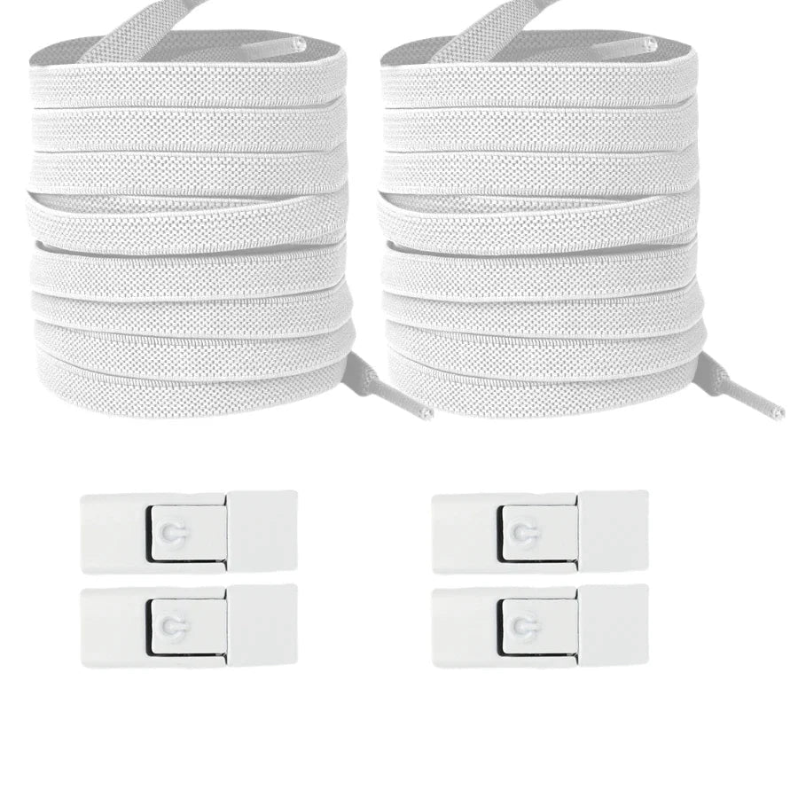 New Without Ties Elastic Laces No Tie Shoe Laces Press Lock Shoelaces Sneaker Kids Adult 8MM Widened Flat Shoelace for Shoes - PrimeNest