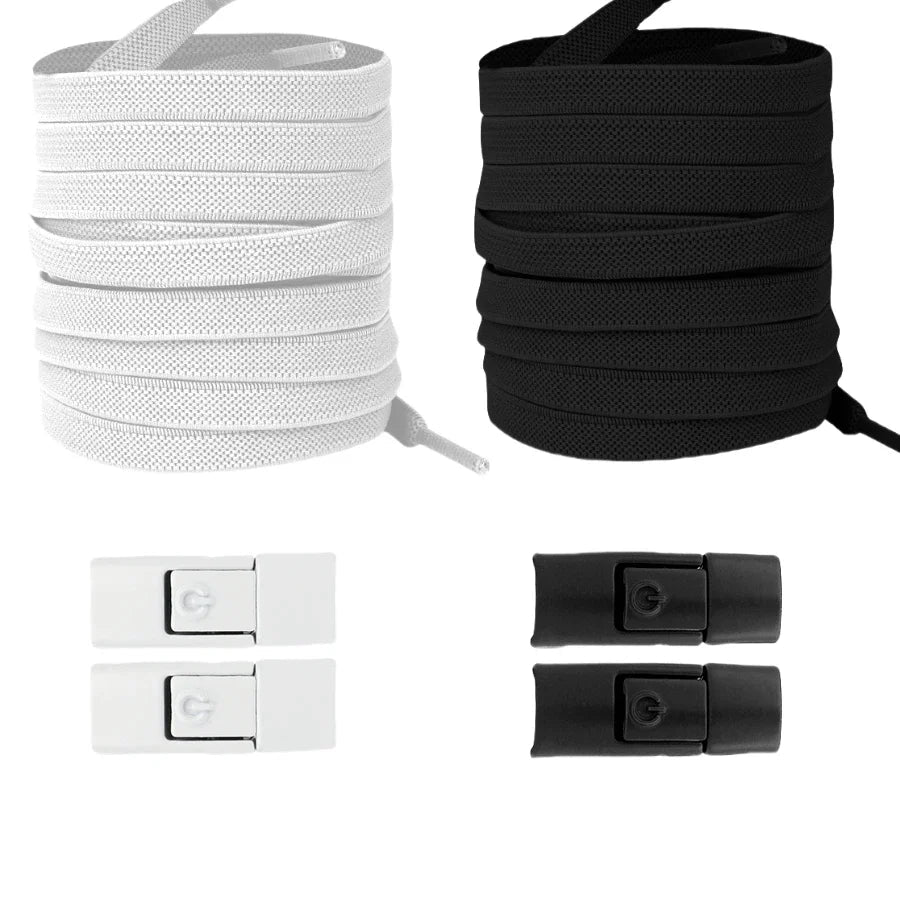 New Without Ties Elastic Laces No Tie Shoe Laces Press Lock Shoelaces Sneaker Kids Adult 8MM Widened Flat Shoelace for Shoes - PrimeNest