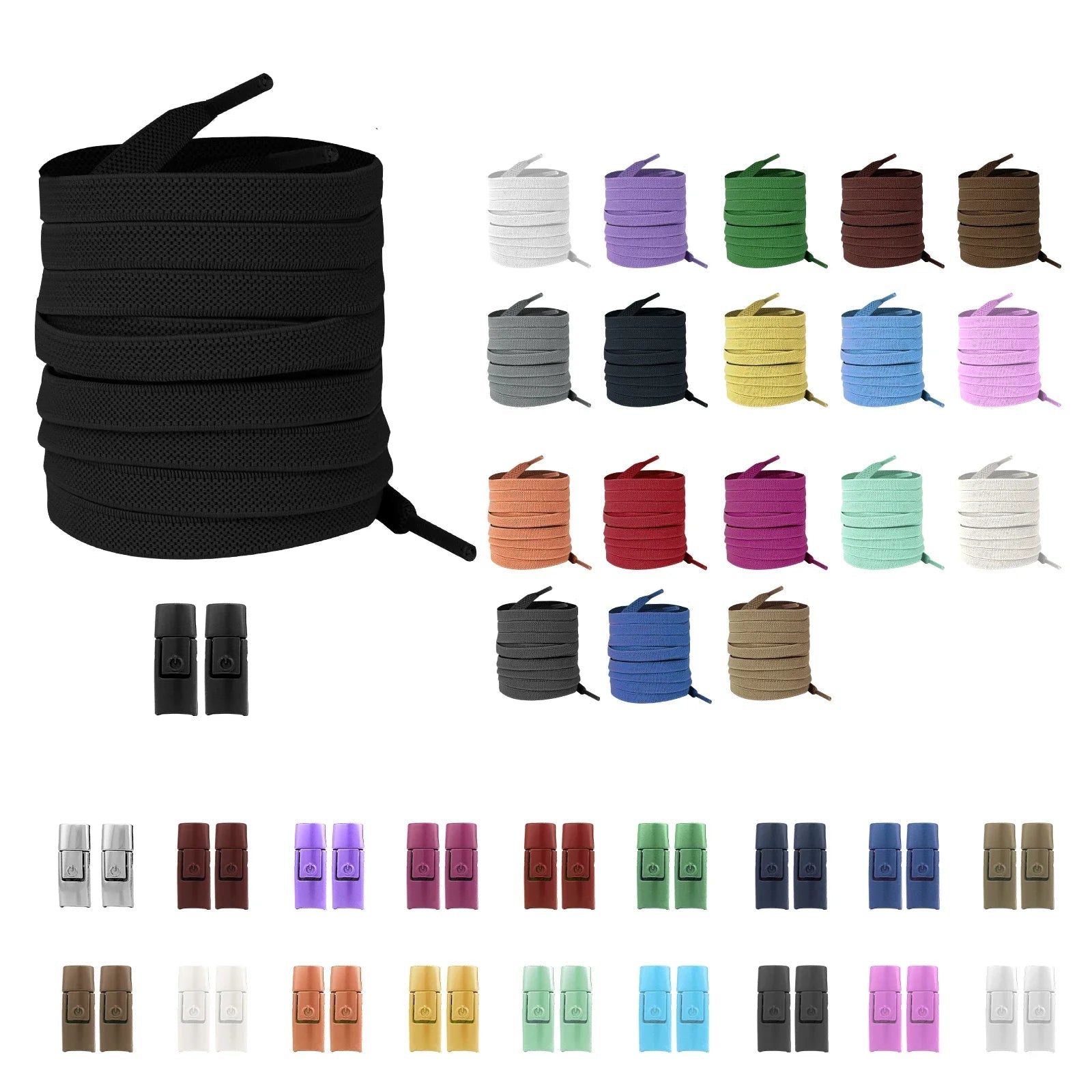 New Without Ties Elastic Laces No Tie Shoe Laces Press Lock Shoelaces Sneaker Kids Adult 8MM Widened Flat Shoelace for Shoes - PrimeNest