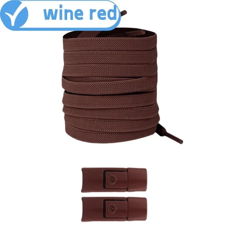New Without Ties Elastic Laces No Tie Shoe Laces Press Lock Shoelaces Sneaker Kids Adult 8MM Widened Flat Shoelace for Shoes - PrimeNest