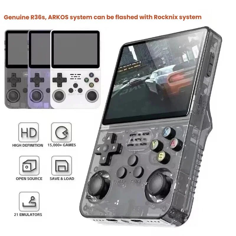 Open Source R36S Retro Handheld Video Game Console Linux System 3.5 Inch IPS Screen Portable Pocket Video Player R35S 64 Games - PrimeNest