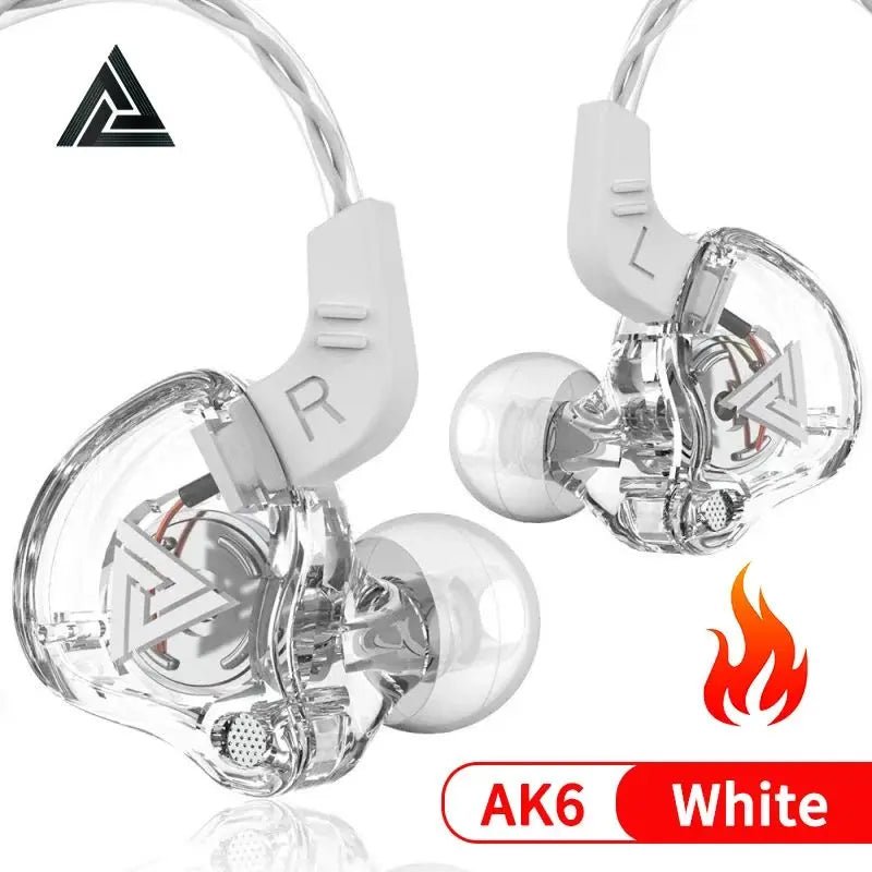 Original QKZ AK6 In Ear Earphone 6 Dynamic Driver Unit Headphone With Mic Stereo Sports HIFI Subwoofer Headset Monitor Earbuds - PrimeNest