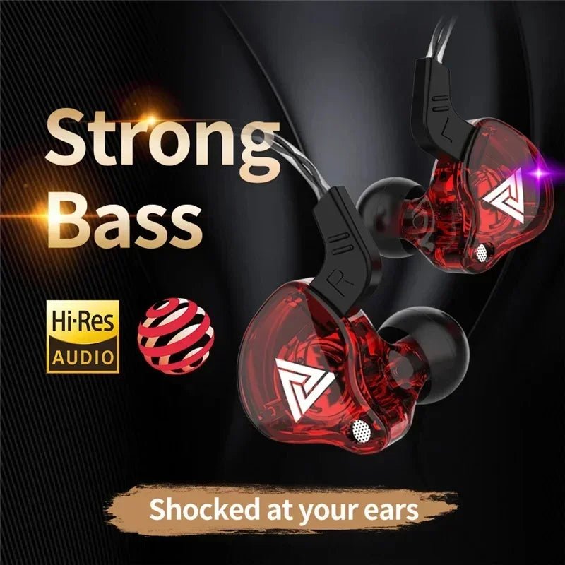 Original QKZ AK6 In Ear Earphone 6 Dynamic Driver Unit Headphone With Mic Stereo Sports HIFI Subwoofer Headset Monitor Earbuds - PrimeNest