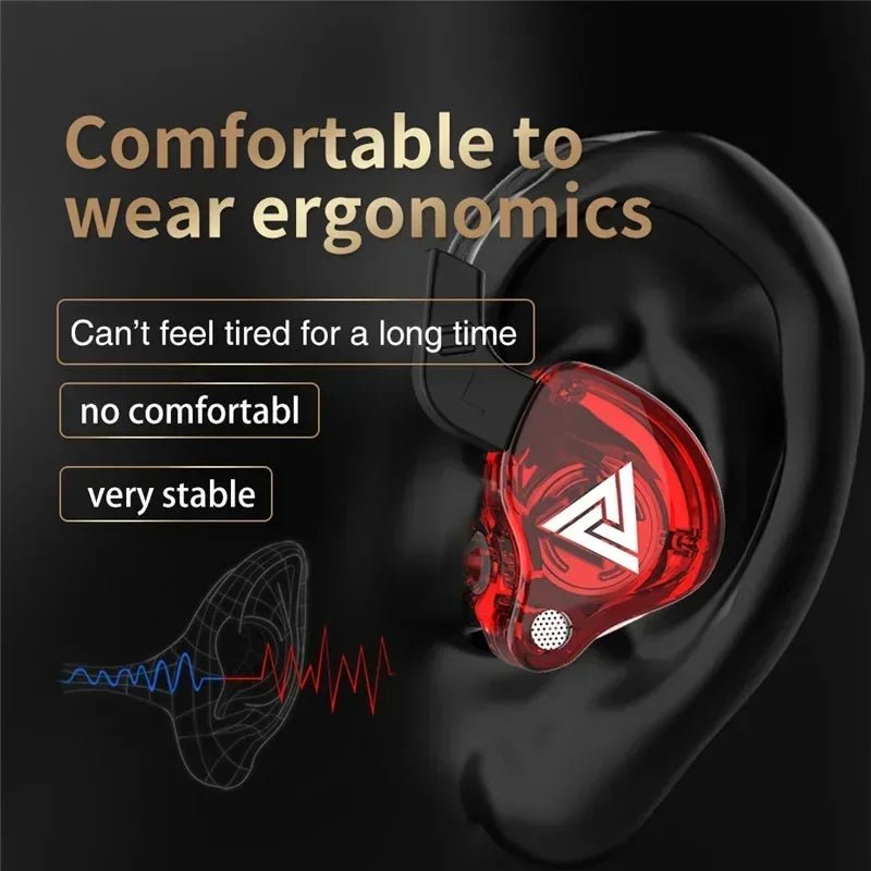 Original QKZ AK6 In Ear Earphone 6 Dynamic Driver Unit Headphone With Mic Stereo Sports HIFI Subwoofer Headset Monitor Earbuds - PrimeNest