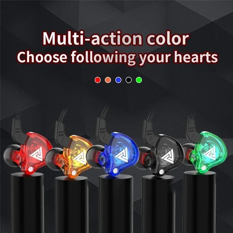 Original QKZ AK6 In Ear Earphone 6 Dynamic Driver Unit Headphone With Mic Stereo Sports HIFI Subwoofer Headset Monitor Earbuds - PrimeNest