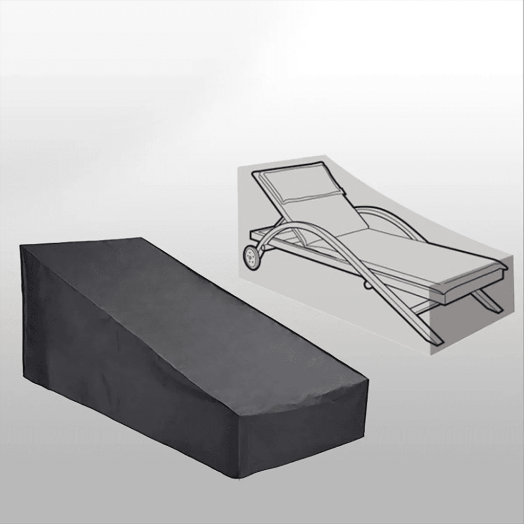 Patio Chaise Lounge Cover, Waterproof Sunlounger Cover, Outdoor Lounge Chair Cover, Anti-UV and Dustproof Lawn Furniture Cover - PrimeNest