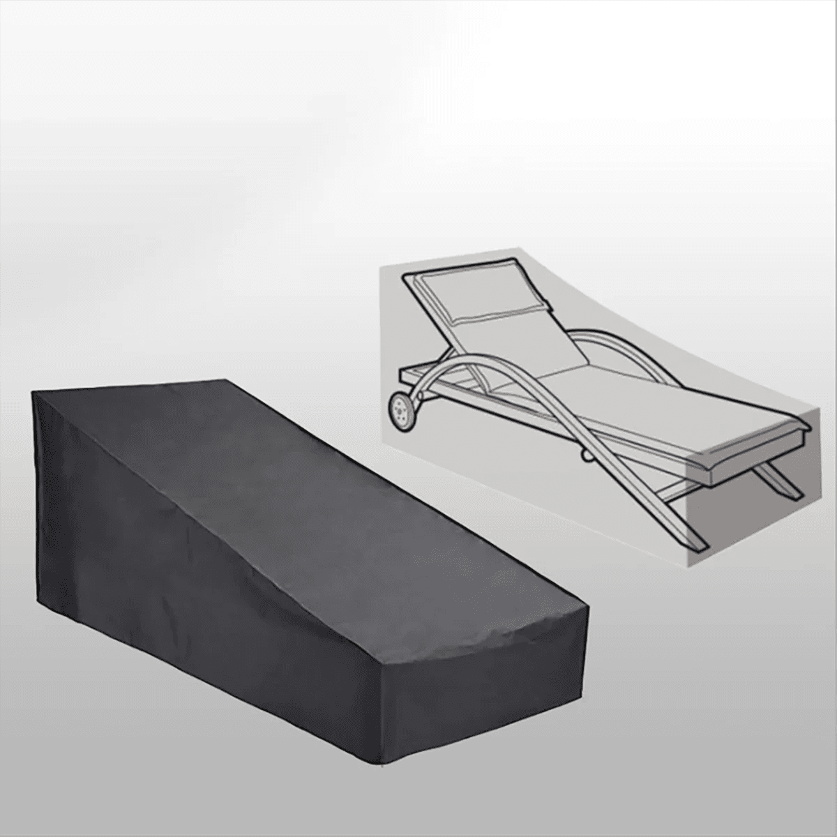 Patio Chaise Lounge Cover, Waterproof Sunlounger Cover, Outdoor Lounge Chair Cover, Anti-UV and Dustproof Lawn Furniture Cover - PrimeNest