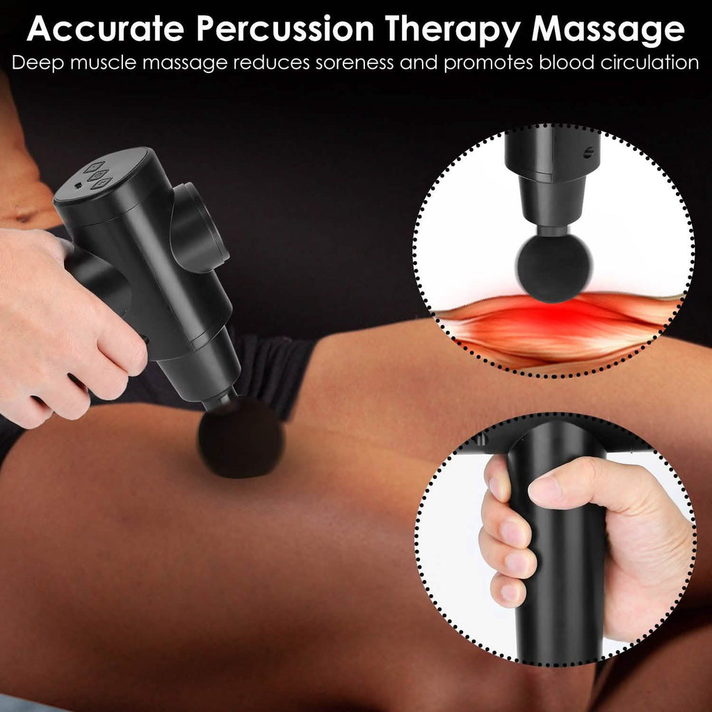 Percussion Digital Display Rechargeable Deep Tissue Vibration Massage Gun - PrimeNest