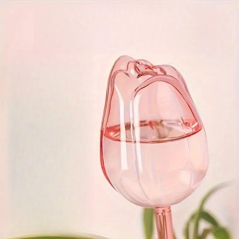 Pink tulip plant watering balls, suitable for indoor and outdoor plants, automatic plant drippers, and automatic watering - PrimeNest