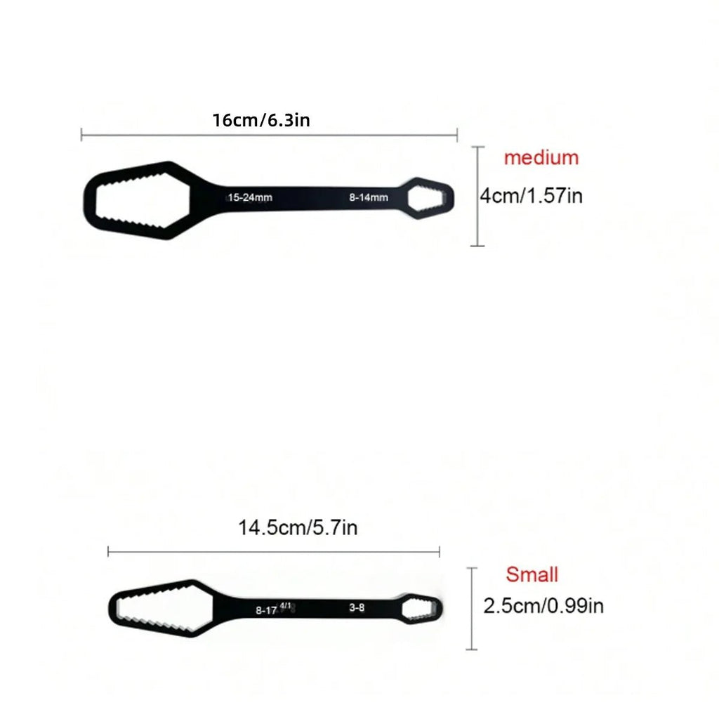 PINMOAP 1PC Multi Functional Wrench With Adjustable Self Tightening Double Head Wrench Convenient Tool For Cars Bicycles Homes - PrimeNest