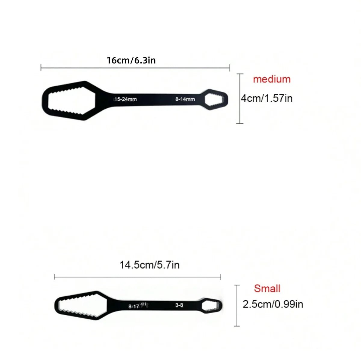 PINMOAP 1PC Multi Functional Wrench With Adjustable Self Tightening Double Head Wrench Convenient Tool For Cars Bicycles Homes - PrimeNest