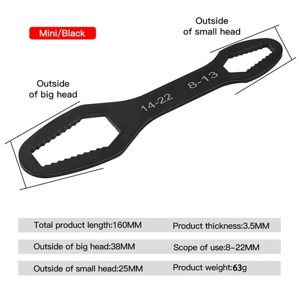 PINMOAP 1PC Multi Functional Wrench With Adjustable Self Tightening Double Head Wrench Convenient Tool For Cars Bicycles Homes - PrimeNest