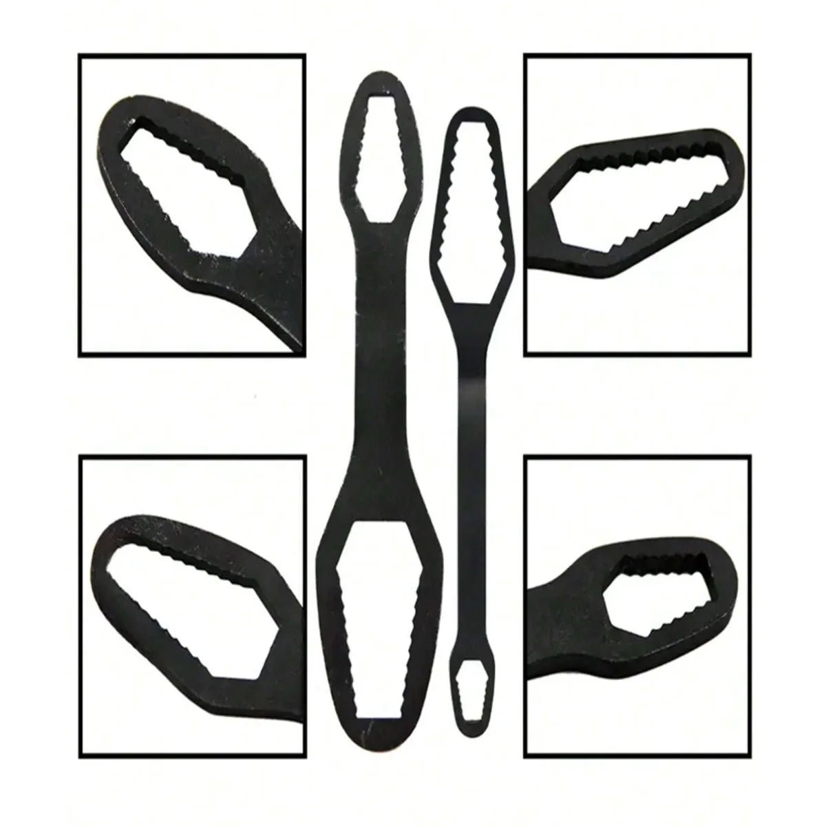 PINMOAP 1PC Multi Functional Wrench With Adjustable Self Tightening Double Head Wrench Convenient Tool For Cars Bicycles Homes - PrimeNest