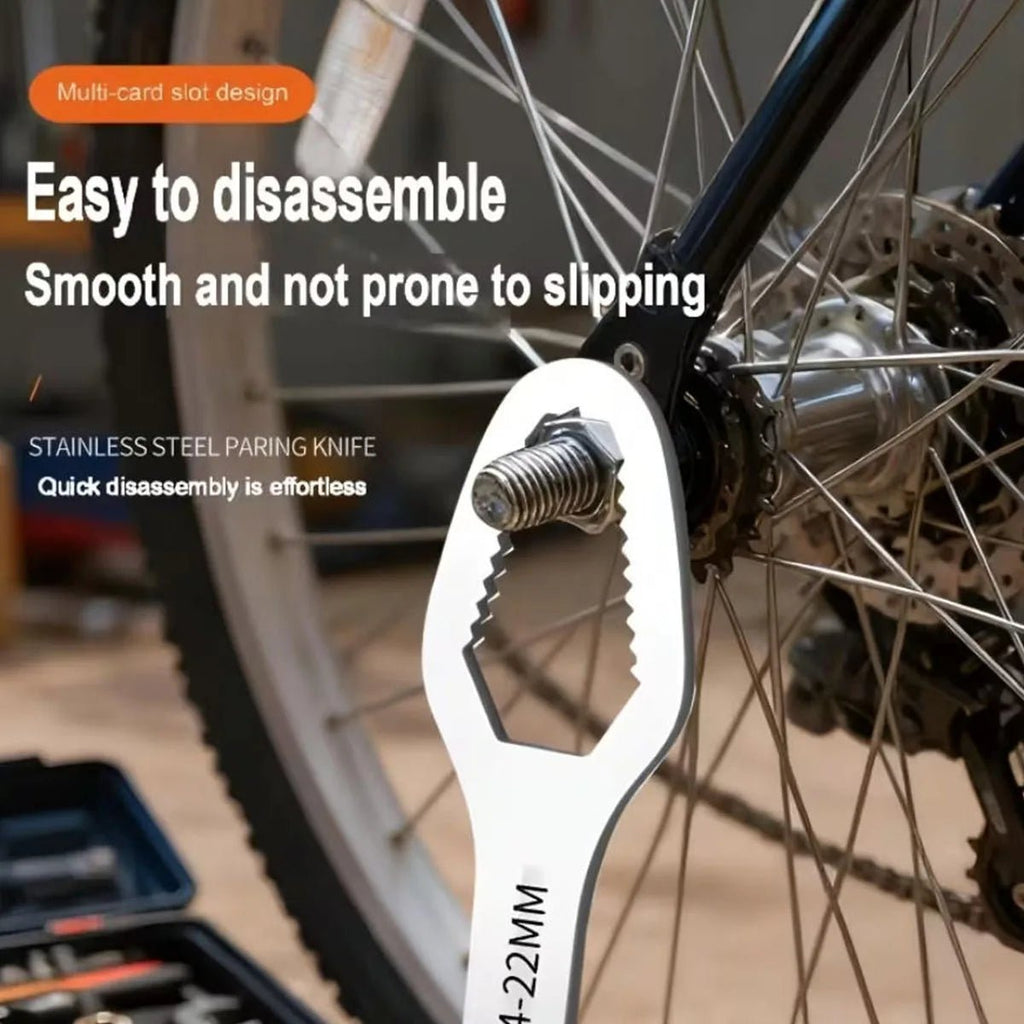 PINMOAP 1PC Multi Functional Wrench With Adjustable Self Tightening Double Head Wrench Convenient Tool For Cars Bicycles Homes - PrimeNest