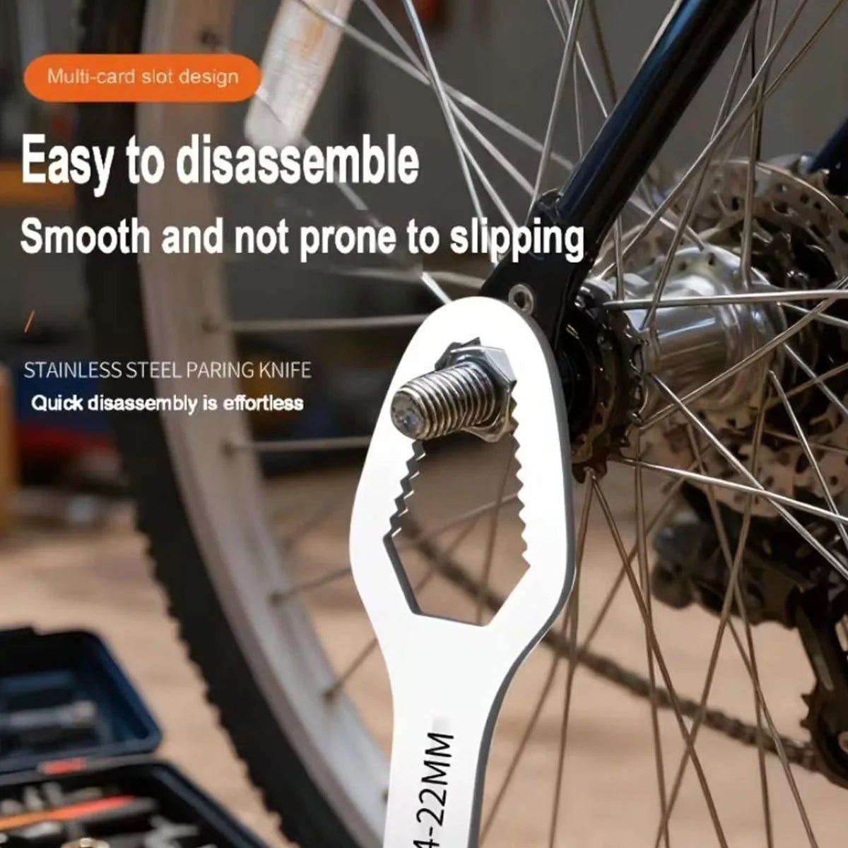PINMOAP 1PC Multi Functional Wrench With Adjustable Self Tightening Double Head Wrench Convenient Tool For Cars Bicycles Homes - PrimeNest