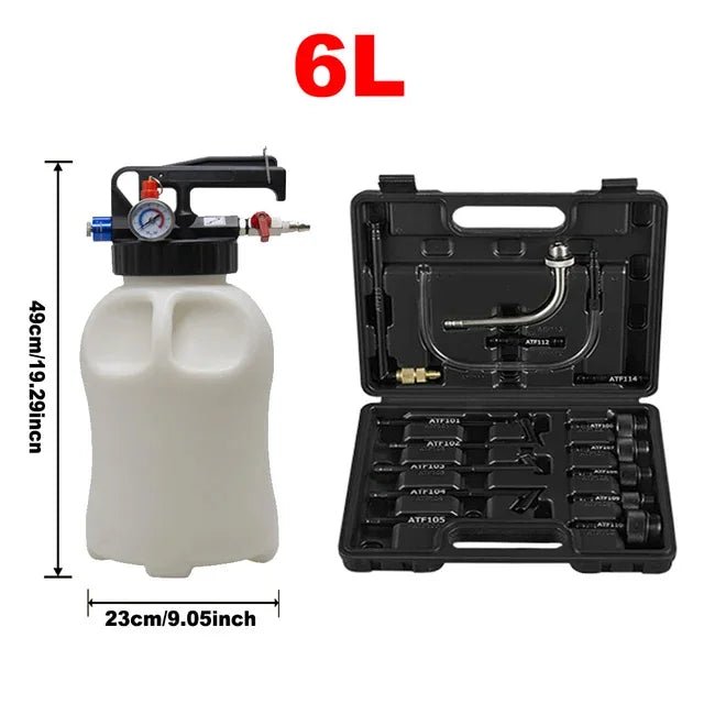 Pneumatic Transmission Oil Refilling Tool, Oil Refill Filling, ATF Adapters, 6L, 10LDispenser Pump Kit, Fluid Extractor Adaptor - PrimeNest