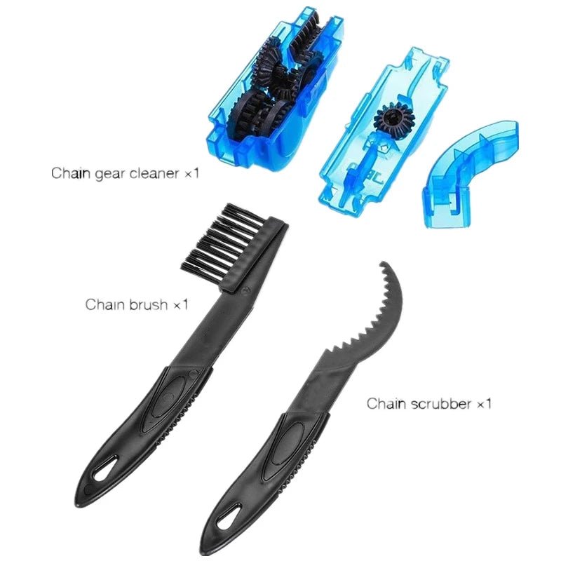 Portable Bicycle Chain Cleaner Bike Brushes Scrubber Wash Tool Mountain Cycling Cleaning Kit Outdoor Accessory - PrimeNest