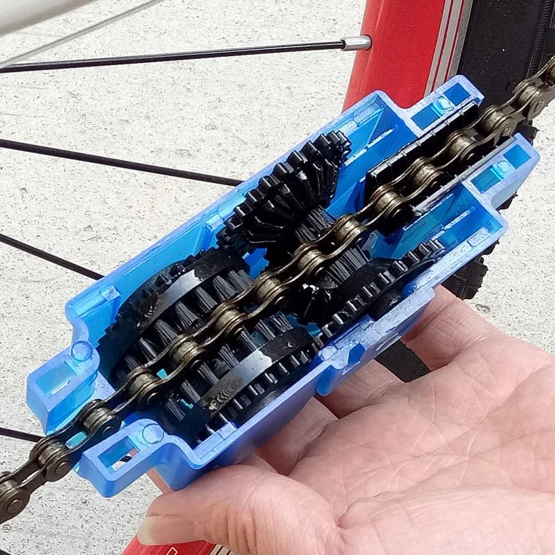 Portable Bicycle Chain Cleaner Bike Brushes Scrubber Wash Tool Mountain Cycling Cleaning Kit Outdoor Accessory - PrimeNest