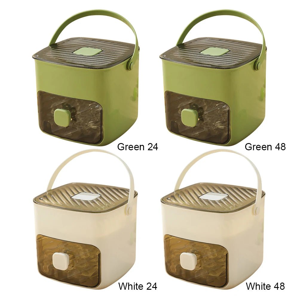 Portable Ice Maker Machine & Drawer Countertop Ice Cube Maker Compact Ice Maker Machine for Home Kitchen Camping RV Office - PrimeNest
