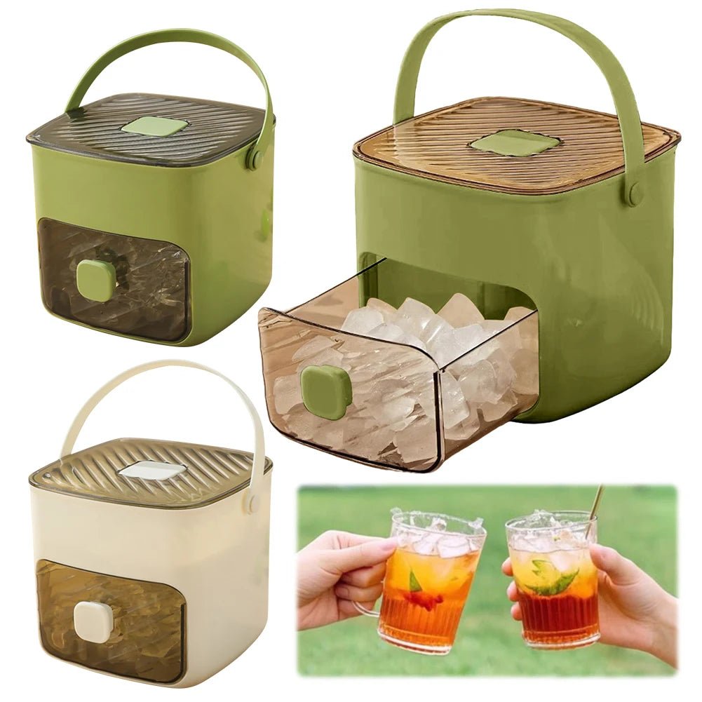 Portable Ice Maker Machine & Drawer Countertop Ice Cube Maker Compact Ice Maker Machine for Home Kitchen Camping RV Office - PrimeNest