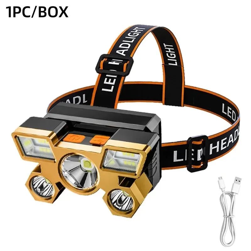 Powerful Rechargeable Head Flashlight for Fishing Led Headlamp Nitecore Camping Headlights Hunting Torch Hiking Front Lanterns - PrimeNest