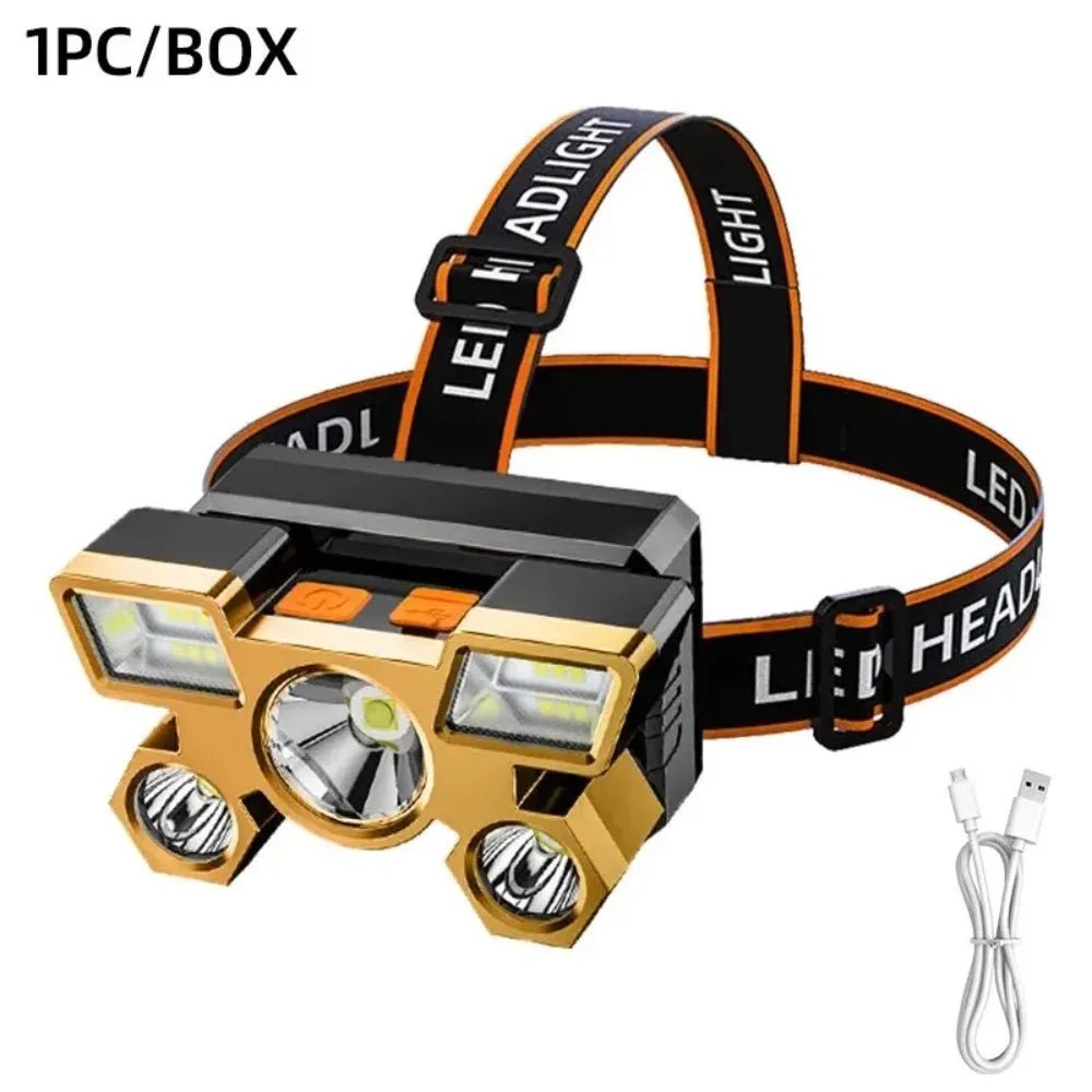 Powerful Rechargeable Head Flashlight for Fishing Led Headlamp Nitecore Camping Headlights Hunting Torch Hiking Front Lanterns - PrimeNest