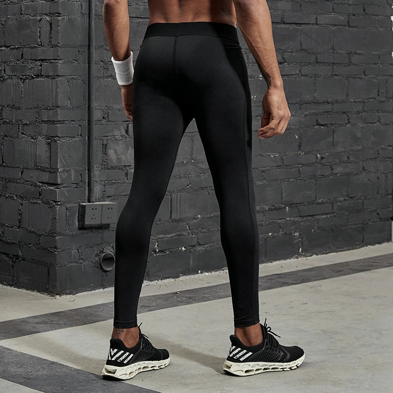 Profession Compression Pants Men Running Tights with Reflective Striped Basketball Gym Legging Workout Fitness Trousers Male - PrimeNest