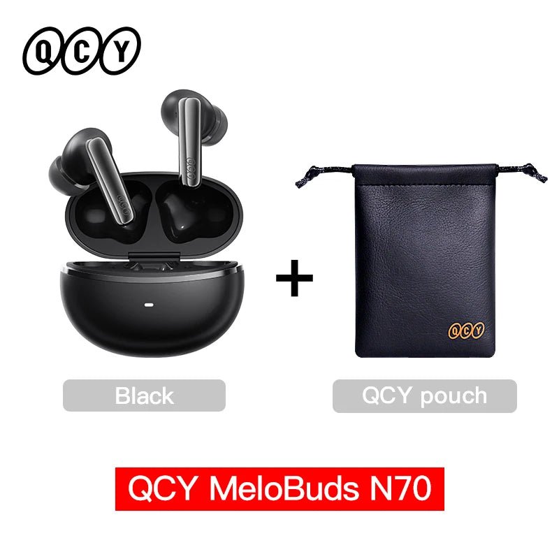 QCY MeloBuds N70 Adaptive ANC Wireless Earbuds Bluetooth 6.0 LDAC Hi-Res Audio 6 Mics Wireless Charging Earphones 50Hrs IPX5 - PrimeNest