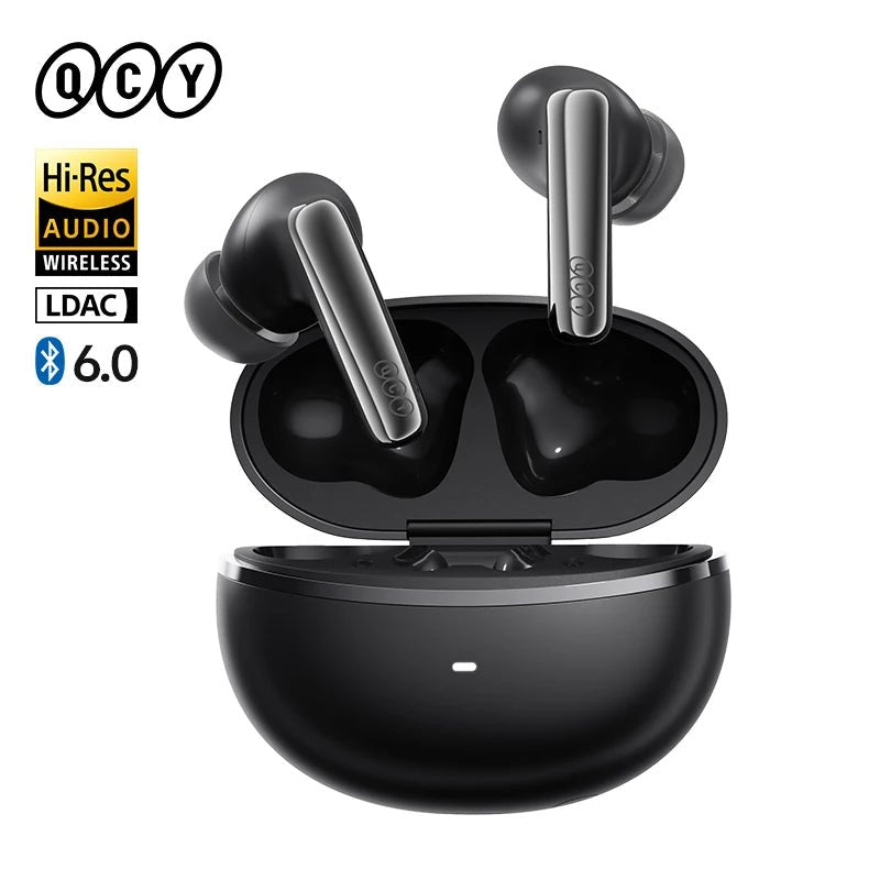 QCY MeloBuds N70 Adaptive ANC Wireless Earbuds Bluetooth 6.0 LDAC Hi-Res Audio 6 Mics Wireless Charging Earphones 50Hrs IPX5 - PrimeNest