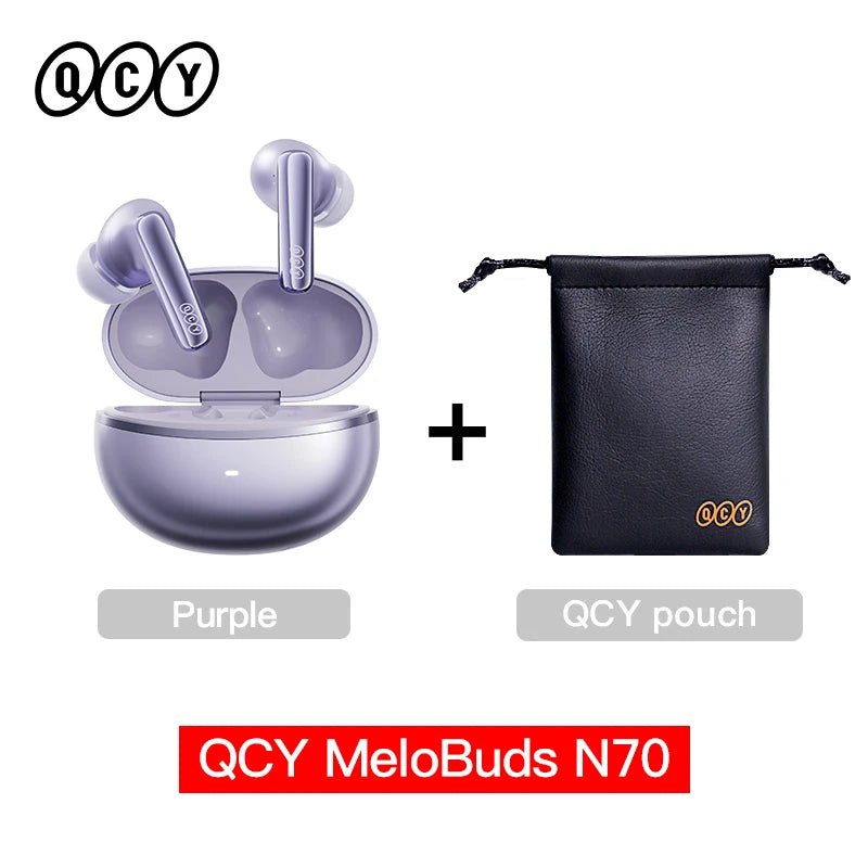 QCY MeloBuds N70 Adaptive ANC Wireless Earbuds Bluetooth 6.0 LDAC Hi-Res Audio 6 Mics Wireless Charging Earphones 50Hrs IPX5 - PrimeNest