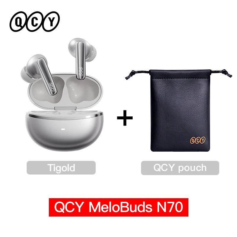 QCY MeloBuds N70 Adaptive ANC Wireless Earbuds Bluetooth 6.0 LDAC Hi-Res Audio 6 Mics Wireless Charging Earphones 50Hrs IPX5 - PrimeNest