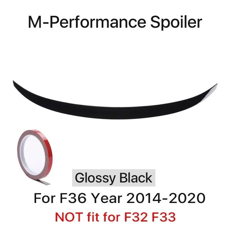 Rear Trunk Spoiler Bumper Lip For BMW 4 Series F32 F33 F36 Carbon Fiber PSM M4 MP Style Wing Tail Kit 2014-2020 Gloss Black - PrimeNest