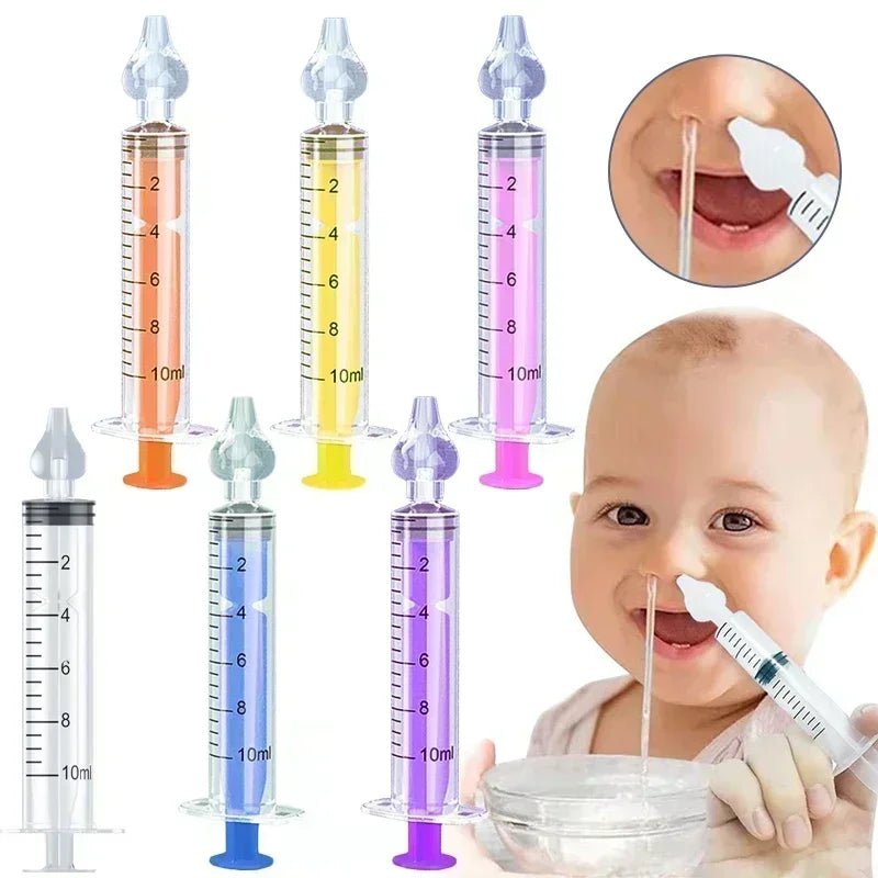 Rhinitis Nasal Irrigator Washing for Children Silicone Baby Nasal Aspirator Syringe Baby Nose Cleaner Kids Nasal Washer Reusable - PrimeNest